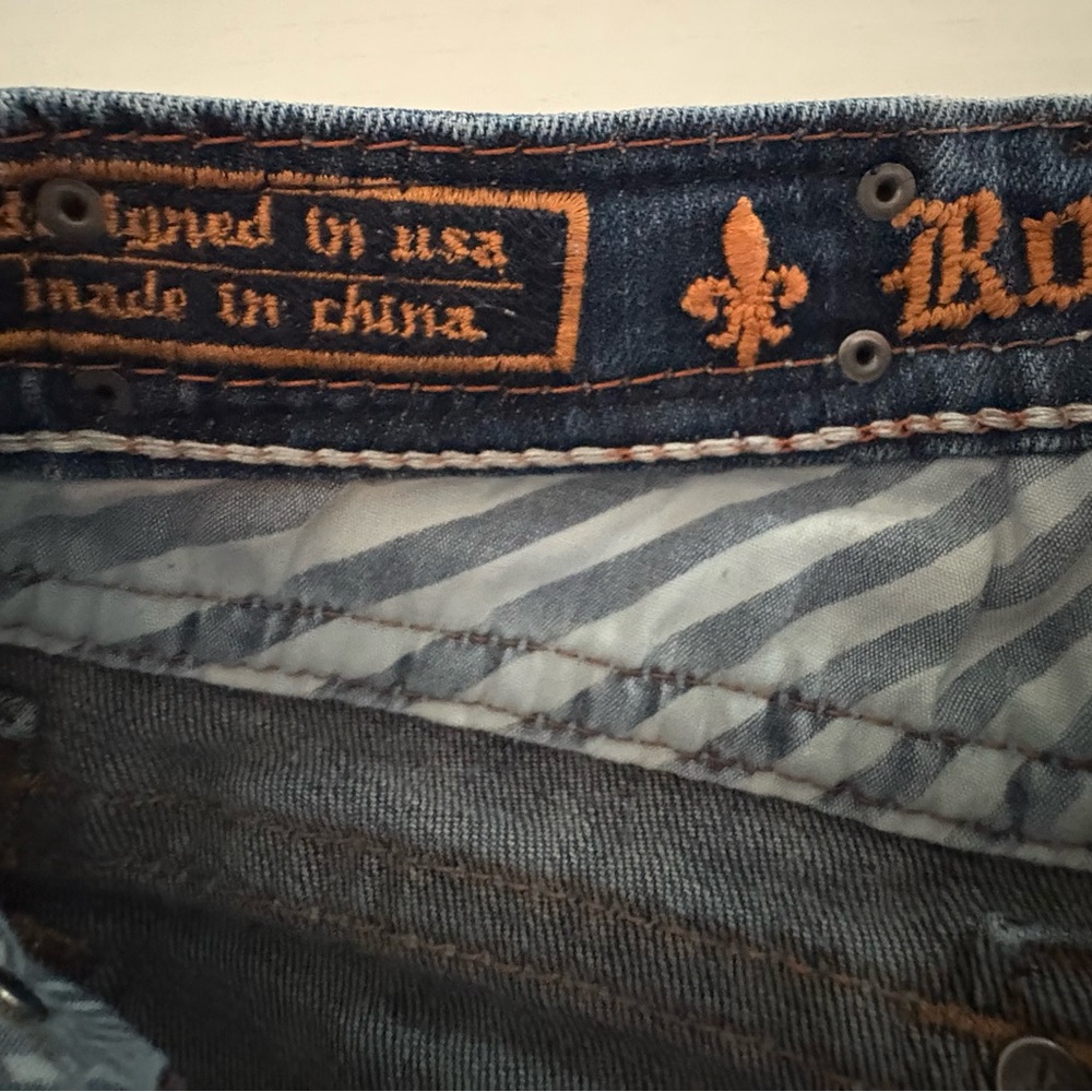 Rock Revival Dark Wash Elaina Boot Cut Jeans Vintage Wash Size 28 - Picture 4 of 16
